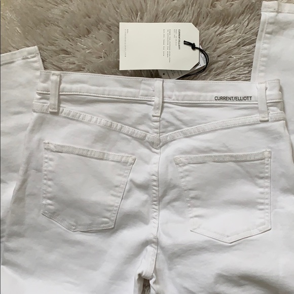 Current/Elliott “TheOriginalStraight” WhiteJeans - Picture 3 of 7